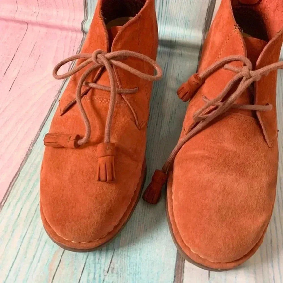 Hush puppies medium moyen orange suede booties - Picture 4 of 15